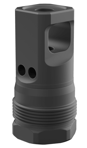 Breek Arms BRK4431 Echo Single Port Plan B Black Nitride Steel 5/8"x24 Threads 30 Cal