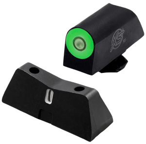 XS Sights GLX201S5G DXT2 Pro Night Sight Set Green Tritium Front/Black Oxide Frame  Compatible w/Glock