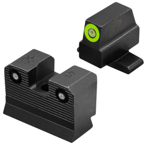 XS Sights SIR203P6G R3D 2.0 Night Sight Set Green Tritium Fron/ Black Oxide Frame  Fits Sig/Springfield/FN 509