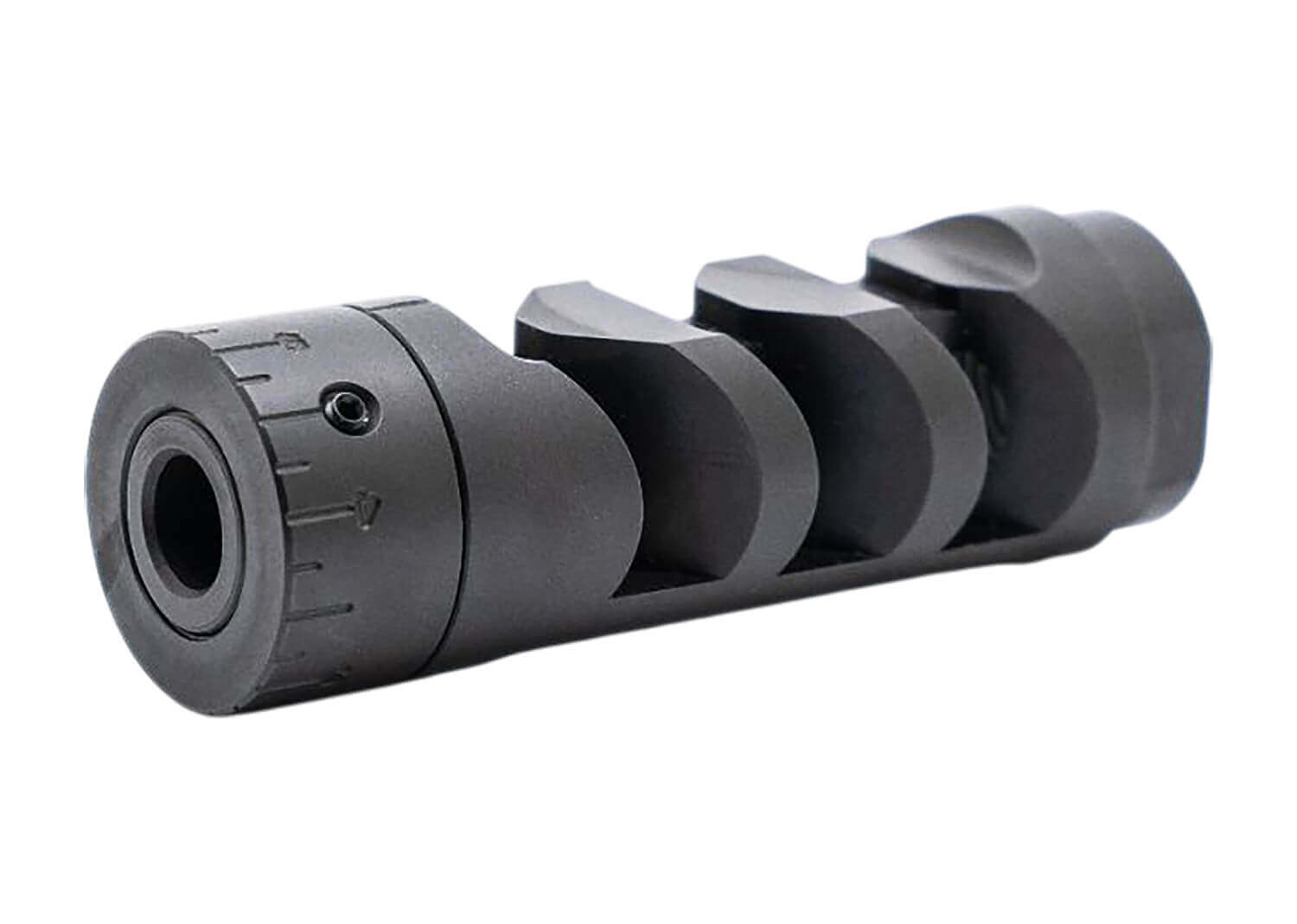 Armaspec ARM1932-BLK Muzzle Brake Harmonics-Tuner Black Stainless Steel 5/8x24 Threads 30 Cal - Image 2