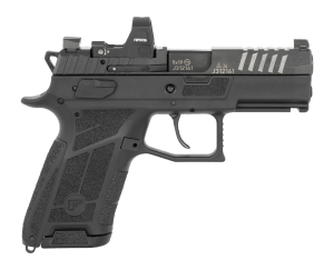 CZ-USA 91604 P-09 C Nocturne Compact 9mm Luger 15+1 3.75" Black Steel Serrated w/Optic Slide  Black Polymer Frame w/Picatinny Rail  Interchangeable Backstrap Grip  Viridian RFX-15