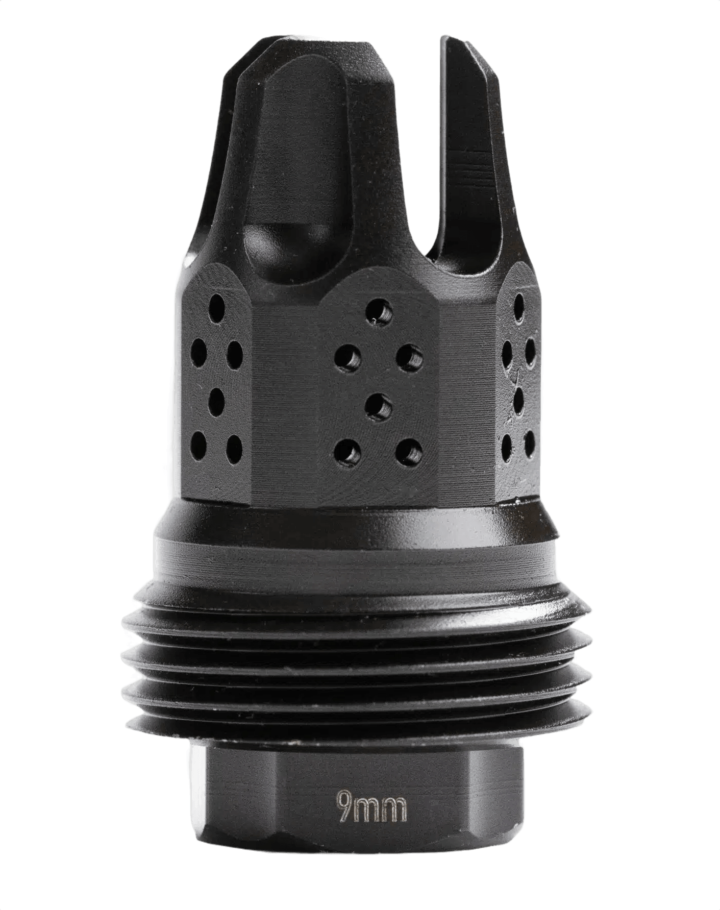Jk Armament JKMDHDCF14 War Eagle Compensator/Flash Hider Black Nitride Stainless Steel 1/2"x28 Threads 9mm