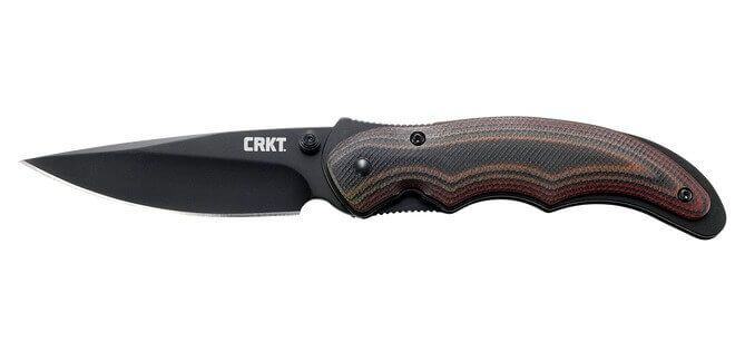 CRKT 1105KC Endorser EDC 3.18" Folding Drop Point Plain Black Oxide 8Cr14MoV SS Blade Black/Brown G10 Handle - Image 4