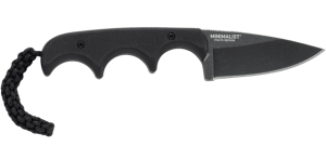 CRKT 2384KC Minimalist 2.16" Fixed Drop Point Plain Black Stonewashed 5Cr15MoV SS Blade Black G10 Handle