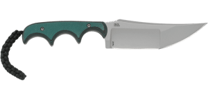 CRKT 2394C Minimalist 3.56" Fixed Katana Plain Bead Blasted 8Cr13MoV SS Blade Green Micarta Handle