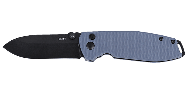 CRKT 2495GC SQUID XM EDC 2.95" Folding Plain Black Oxide D2 Steel Blade Gray Textured G10 Handle
