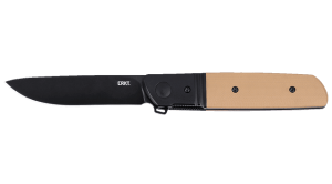 CRKT 5720BC Bamboozled EDC 3.31" Folding Plain Black Oxide D2 Steel Blade Brown/Black Textured G10/SS Handle