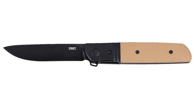 CRKT 5720BC Bamboozled EDC 3.31" Folding Plain Black Oxide D2 Steel Blade Brown/Black Textured G10/SS Handle - Image 4