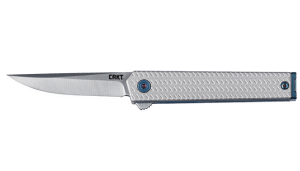 CRKT 7081C CEO Microflipper EDC 2.36" Folding Drop Point Plain Satin 12C27 Sandvik SS Blade Gray Textured Aluminum Handle