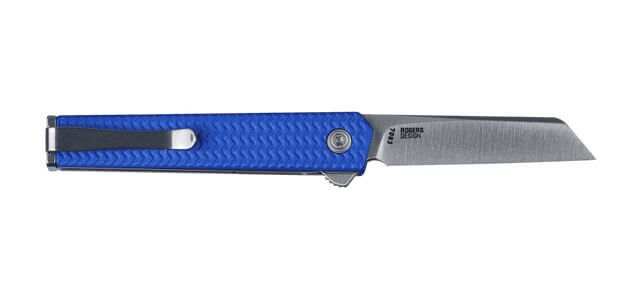CRKT 7083C CEO Microflipper EDC 2.21" Folding Sheepsfoot Plain Satin 12C27 Sandvik SS Blade Blue Aluminum Handle - Image 2
