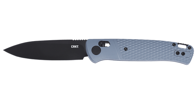 CRKT K430GKPC Counterpart EDC 3.38" Folding Drop Point Plain Black Oxide 12C27 Sandvik SS Blade Gray Textured GRN Handle