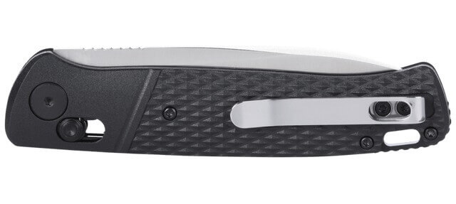 CRKT K430KXPC Counterpart EDC 3.38" Folding Drop Point Plain Satin 12C27 Sandvik SS Blade Black Textured GRN Handle - Image 3