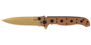 CRKT M1601DZC M16 01DZ 3.12" Folding Spear Point Plain Desert Tan TiNi D2 Steel Blade Desert Tan GRN Handle