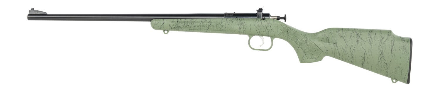 Crickett KSA2342 My First Rifle Gen2 22 LR 1rd 16.13" Blued Single Shot Barrel Drilled & Tapped Receiver Green w/Black Webbing Fixed Synthetic Stock - Image 2
