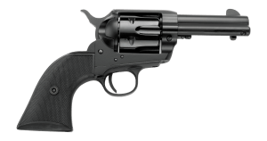 Pietta PFI9ALLOYAS312CB Alloy 9mm Luger 6 Shot 3.50" Matte Black Alloy Steel Barrel & Frame Black Checkered Grip