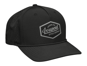 Leupold 185042 Leupold Optics Co. Performance Hat Black Mid-Length Pre-Curved Bill