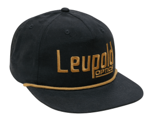Leupold 186002 Leupold Optics Co. Retro Roper Hat Black Semi-Structured Flat Bill