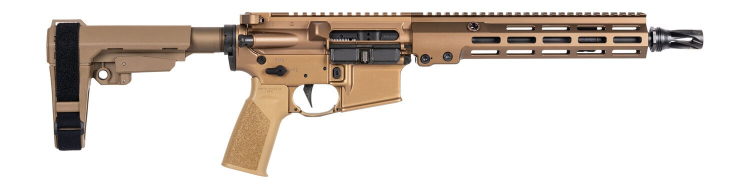 Geissele Automatics 08561S Super Duty MOD1 5.56 NATO No Magazine 11.50" Threaded Barrel Desert Dirt Cerakote Aluminum Receiver w/Picatinny Rail M-LOK Handguard DD Polymer SB Tactical SBA3 Brace Mil-Spec 6 Position Buffer Tube Geissele A17 Grip Ambi - Image 4