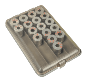 MTM PSBB POWDER & SHOT BUSHING BOX CLEAR