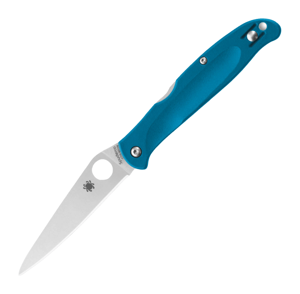 Spyderco C259PBL Charisma 2.98" Folding Plain Stonewashed CTS BD1N SS Blade Blue Textured FRN Handle