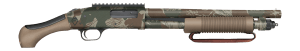 Mossberg 50632 590 AfterShock 12 Gauge 5+1 14.38" Rhodesian Brushstroke Camo Barrel & Receiver w/Picatinny Rail FDE Aftershock Grip