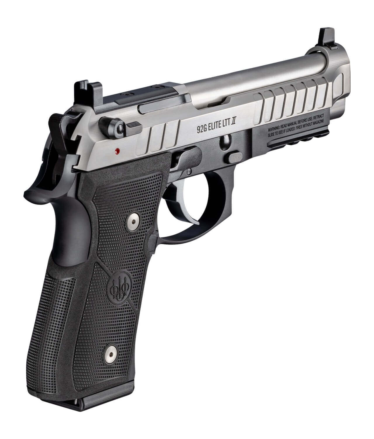 Beretta USA J92ELITE2G15 92G Elite LTT II Full Size Frame 9mm Luger 15+1 4.70" Inox Combat Target Crown Barrel Inox Stainless Steel Optic Ready/Serrated Slide Black Aluminum Frame w/Beavertail & Picatinny Rail Black Grip RMR Footprint - Image 3