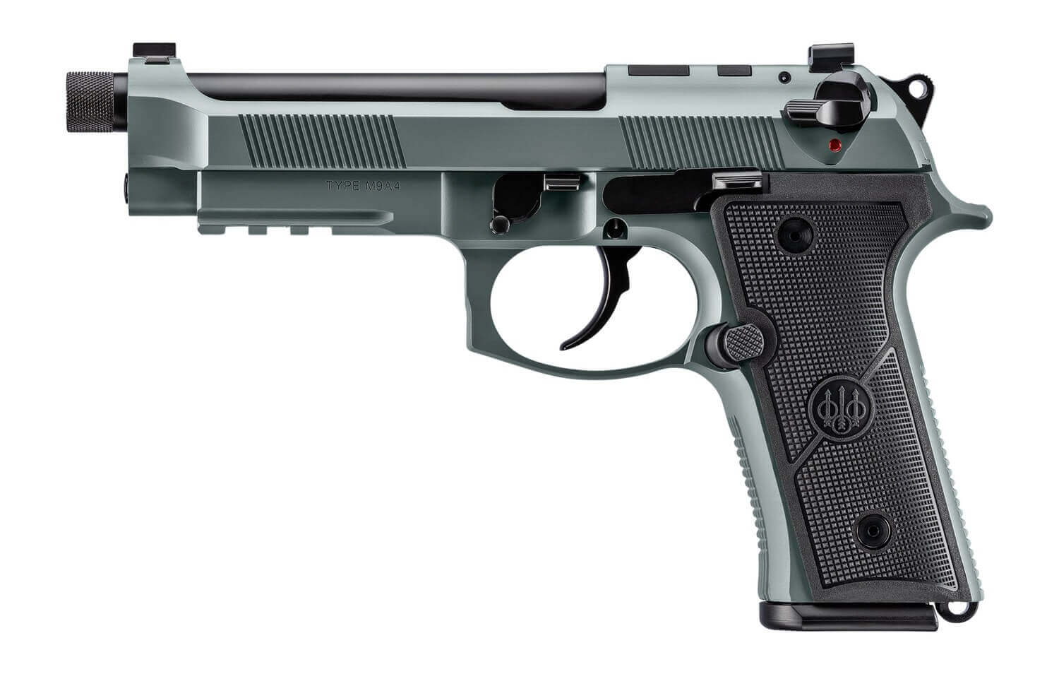 Beretta USA JS92M9A4GLUN18 M9A4 Overlanding Full Size Frame 9mm Luger 18+1 5.10" Black Threaded Barrel Lunar Cerakote Steel Optic Ready/Serrated Slide Lunar Cerakote Aluminum Frame w/Beavertail & Picatinny Rail Ambidextrous - Image 2