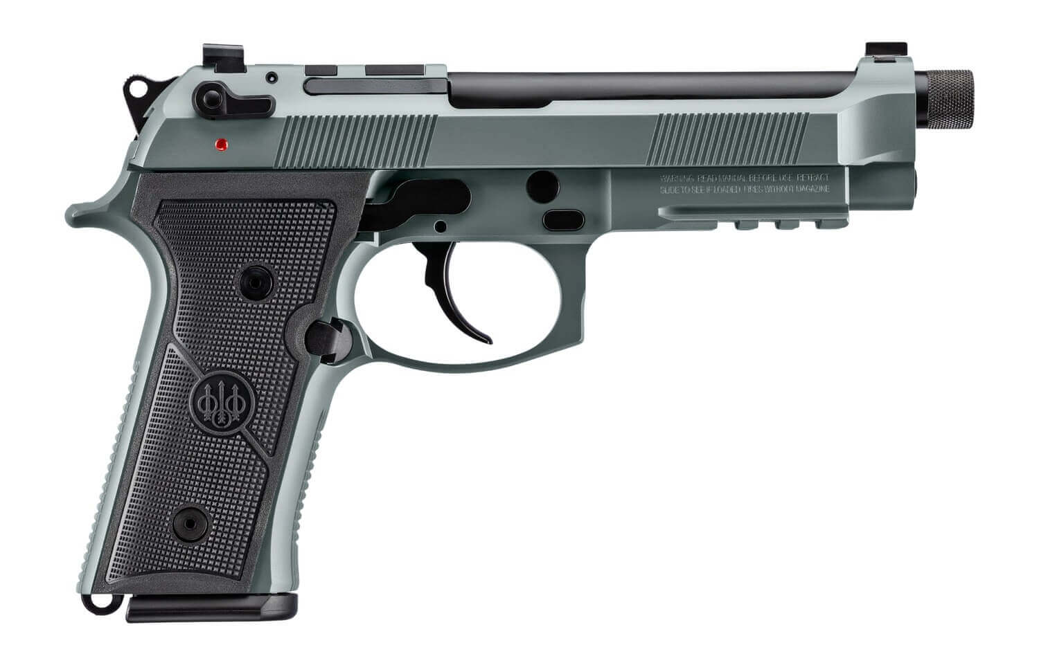Beretta USA JS92M9A4GLUN10 M9A4 Overlanding Full Size Frame 9mm Luger 10+1 5.10" Black Threaded Barrel Lunar Cerakote Steel Optic Ready/Serrated Slide Lunar Cerakote Aluminum Frame w/Beavertail & Picatinny Rail Ambidextrous - Image 4