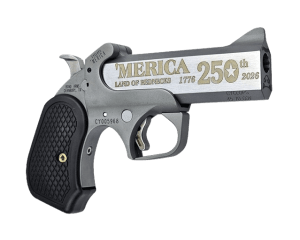 Bond Arms BACY-250TH-45-70 Cyclops 'Merica 45-70 Gov 1 Shot 4.25" Rough Matte Barrel  Rough Stainless Steel Frame  Black B6 Resin Grip  Exposed Hammer