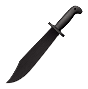 Cold Steel CS97SMBWZ Black Bear  12" Fixed Bowie Clip Point Plain Black Matte Baked-On Anti Rust 65Mn Carbon Steel Blade  5.75" Black Polypropylene Handle