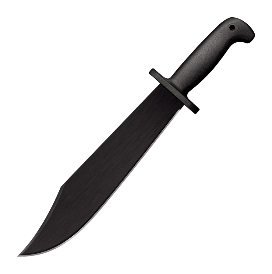 Cold Steel CS97SMBWZ Black Bear 12" Fixed Bowie Clip Point Plain Black Matte Baked-On Anti Rust 65Mn Carbon Steel Blade 5.75" Black Polypropylene Handle
