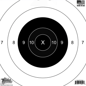 Pro-Shot B812PK Bullseye Hanging Heavy Paper 10"x10" Black/White 12PK