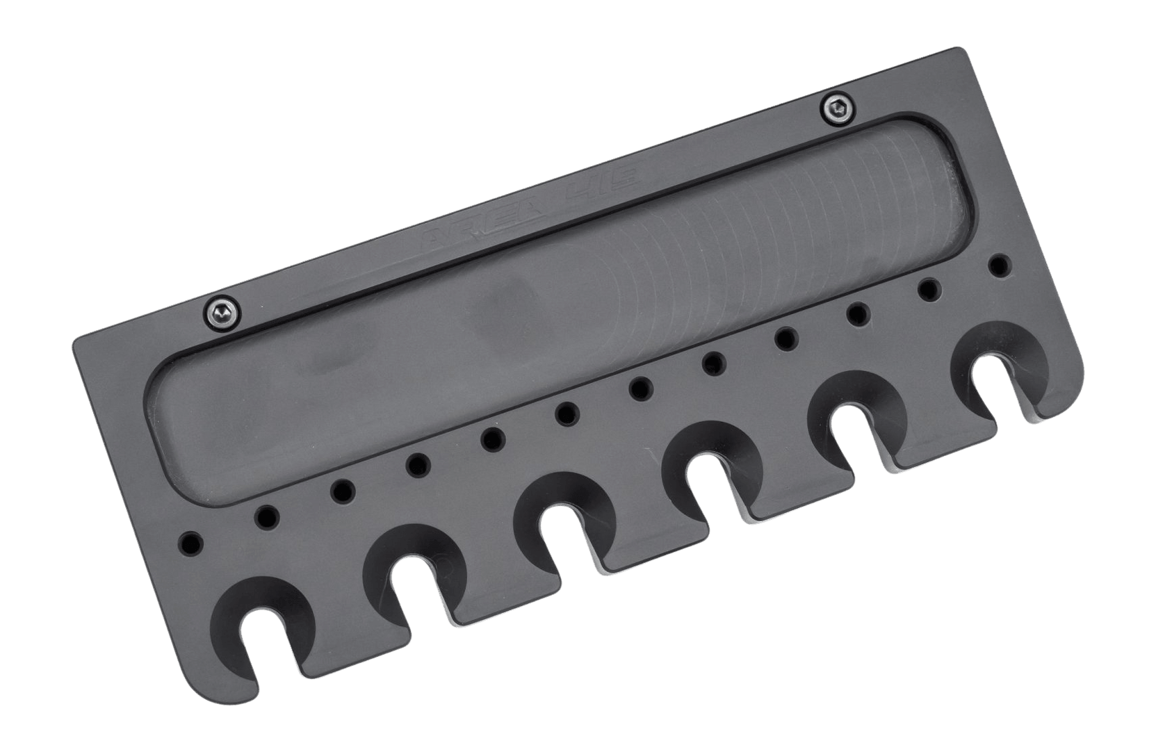 Area 419 419-RODRACK-BLKKIT Cleaning Rod Storage Rack Black Anodized Capacity 6 Rods/12 Jags/Brushes Includes Magnet Set