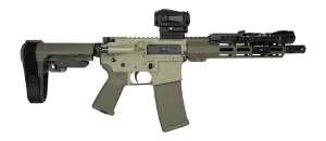 Shark Coast Tactical SCC06797GK300-P Grassy Knoll 300 Blackout 30+1 10" Black Melonite Barrel 2-Tone Green Cerakote Aluminum Receiver w/Picatinny Rail M-LOK Handguard OD Green Stock & Grip Vortex Red Dot Streamlight w/Pressure Pad