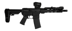 Shark Coast Tactical SCC06841MN300-P Midnight Bundle 300 Blackout 30+1 10" Threaded Barrel Aluminum Receiver w/Picatinny Rail M-LOK Handguard Polymer SB Tactical SBA3 Brace Streamlight ProTac Rail Light 2 Vortex Crossfire Red Dot Magpul MOE Grip