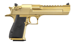 Magnum Research DE44ZNG Desert Eagle Mark XIX 44 Mag 7+1 6" Picatinny Rail Barrel  Gold Zirconium Nitride Serrated Slide & Frame