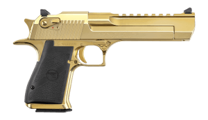 Magnum Research DE357ZNG Desert Eagle Mark XIX 357 Mag 9+1 6" Picatinny Rail Barrel  Gold Zirconium Nitride Serrated Slide & Frame
