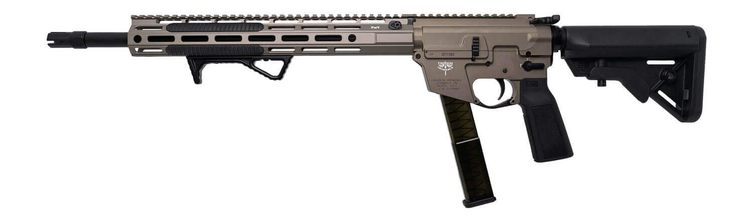 Freedom Ordance FX9R16E-FDE FX9R Elite 9mm Luger 16" Black Nitride Barrel Flat Dark Earth Anodized Aluminum Receiver w/Picatinny Rail Black B5 Bravo Polymer Stock B5 P Type Grip - Image 2