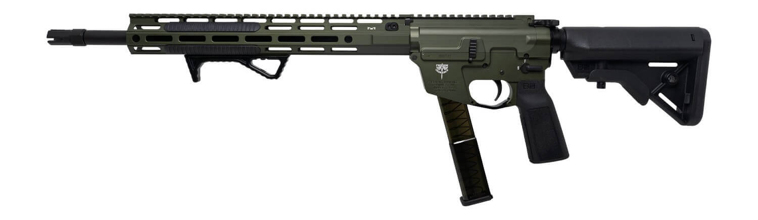 Freedom Ordance FX9R16E-ODG FX9R Elite 9mm Luger 16" Black Nitride Barrel OD Green Anodized Aluminum Receiver w/Picatinny Rail Black B5 Bravo Polymer Stock B5 P Type Grip - Image 2