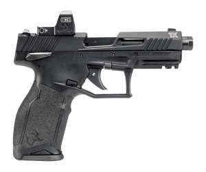 Taurus 1-2TX22P141-10RD TX22 w/Optic Full Size 22 LR 10+1 4.60" Matte Black Threaded Barrel  Black Hard Coat Anodized Serrated w/Optic Slide  Black Polymer Frame w/Picatinny Rail  Textured Grip  Shield RMSc Footprint  Viridian RFX-11 Green Dot