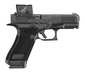 Glock P64550B01DC8A3 G45 Gen6 w/Aimpoint Crossover 9mm Luger 4.02" Black GMB Barrel  Black nDLC Steel Serrated w/Optic Slide  Black Polymer Frame w/Accessory Rail  Interchangeable Backstrap Grip  Aimpoint COA 3.5 MOA Red Dot  Ambidextrous