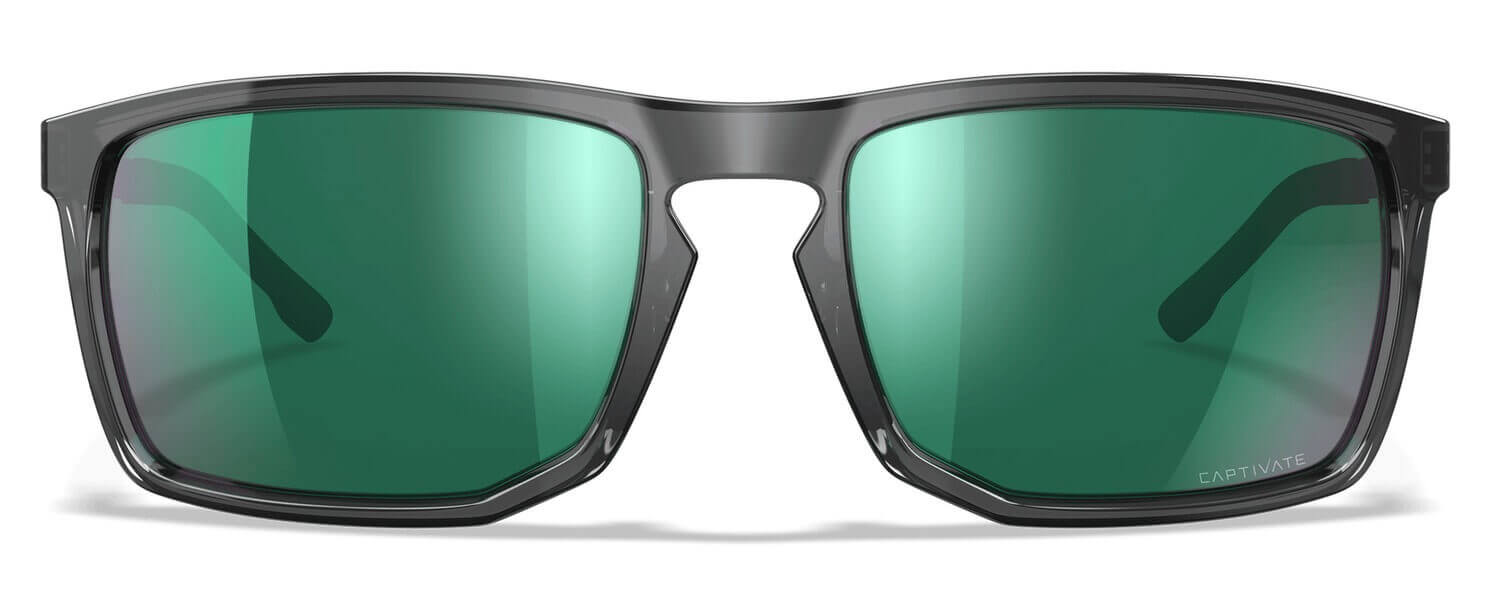 Wiley X AC6AXE07 Axe Captivate Green Mirror Lens Polycarbonate/Gloss Crystal Grey Frame - Image 4