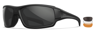 Wiley X CHBRC08 Breach 2.5  Smoke Gray/Clear/Light Rust Lens/Matte Black Frame