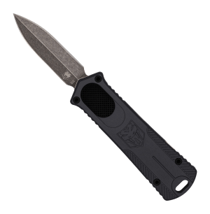 CobraTec Knives 952GEN2BLKDAGNS 952 Gen II 2" OTF Dagger Plain Anodized D2 Steel Blade 3.13" Black Anodized Aluminum Handle