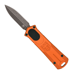 CobraTec Knives 952GEN2ORGDAGNS 952 Gen II 2" OTF Dagger Plain Anodized D2 Steel Blade 3.13" Orange Anodized Aluminum Handle