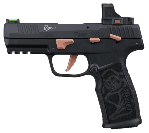 Sig Sauer 322CROSERS P322 Rose w/Optic 22 LR 20+1 4" Black Barrel Black Anodized Serrated w/Optic Slide Black Stainless Steel Frame w/Picatinny Rail Rose Laser Engraved Black Polymer Grip Sig ROMEO-RS Compact 3 MOA Red Dot Ambidextrous