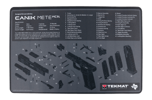 TekMat TEKR17CANIKMC9L Black/Gray Thermoplastic 11" x 17" Canik MCPL Parts Diagram Illustration