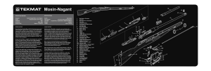 TekMat TEKR36MOSIN Black/Gray Thermoplastic 12" x 36" Mosin Nagant Illustration