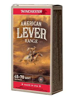 Winchester Ammo W4570AL American Lever Range 45-70Gov 300gr Lead 20 Per Box/10 Case