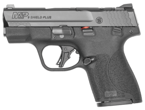 Smith & Wesson 14280 M&P9 Shield Plus Micro-Compact 9mm Luger 10+1 3.10" Black Armornite Stainless Steel Barrel & Optic Ready/Serrated Slide  Black Polymer Frame  Black Textured Grip
